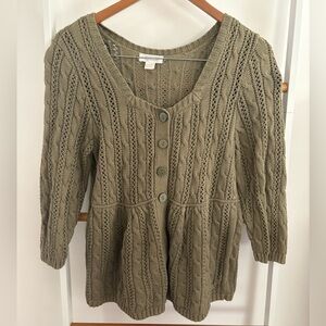 Vintage Christopher & Banks Cable Knit Button-Down Cardigan from Urban Renewal
